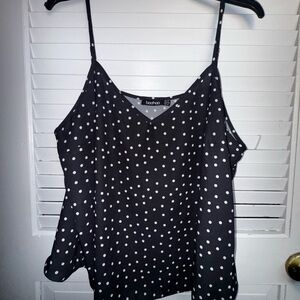 Boohoo Black and White Polka Dot Camisole